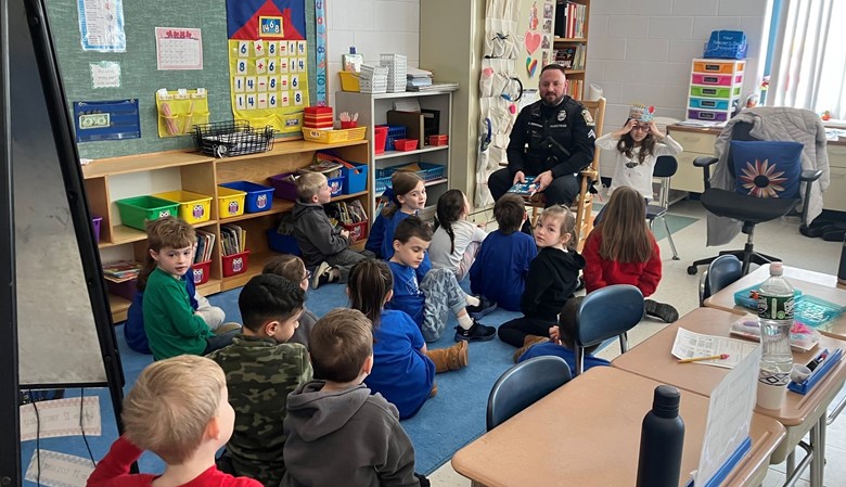 officer reading